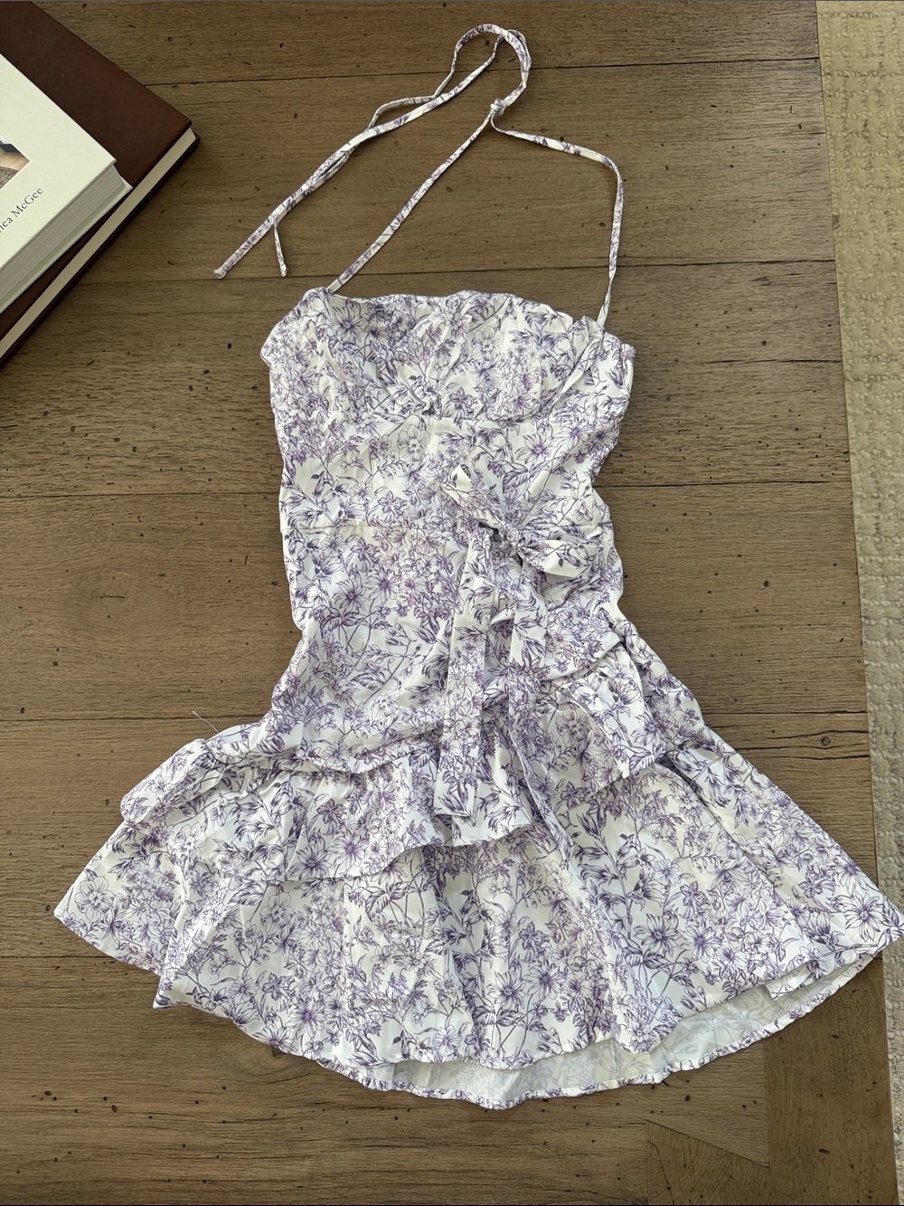 Amazon Lavender Floral Mini Dress